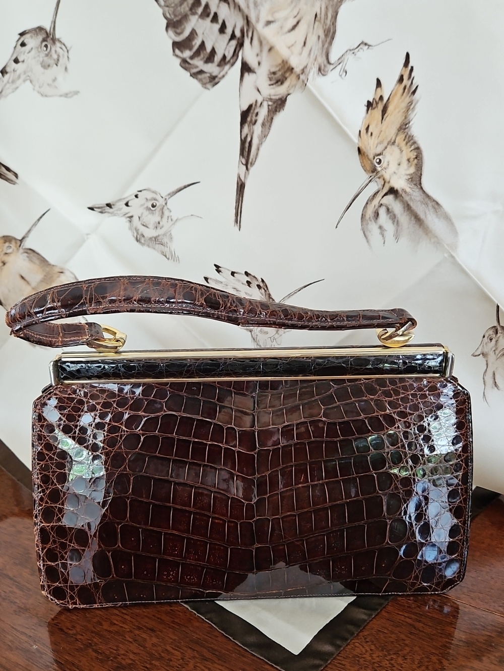 Vintage Pedro Mayorga Genuine Caiman Handbag